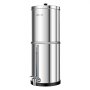 VEVOR Gravity-fed Water Filter System, 5.68L 304 Stainless-Steel Countertop Water Filtration System, Reduces Lead and up to 99% of Chlorine, with 2 Carbon Filters, Water Level Spigot, for Home Camping