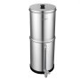 VEVOR Gravity-fed Water Filter System, 5.68L 304 Stainless-Steel Countertop Water Filtration System, Reduces Lead and up to 99% of Chlorine, with 2 Carbon Filters, Water Level Spigot, for Home Camping