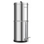 VEVOR Gravity-fed Water Filter System, 5.68L 304 Stainless-Steel Countertop Water Filtration System, Reduces Lead and up to 99% of Chlorine, with 2 Carbon Filters, Water Level Spigot, for Home Camping