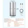 VEVOR Sistema de Filtración de Agua por Gravedad 11,36 L Acero Inoxidable, Reduce el Plomo y Hasta el 99 % del Cloro, Con 2 Filtros de Carbón Cerámico, Con Grifo, Para Encimera, Para Hogar, Camping