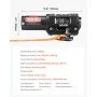 VEVOR Cabrestante Eléctrico 12V 1587 kg para ATV con Cuerda Sintética de 5 mm x 10 m, Motor 0,97 kW, Control Remoto con Cable, Gancho, Guía de Cable y Soporte de Montaje para Exteriores y Todoterreno