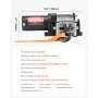 VEVOR Cabrestante Eléctrico 12 V 1360 kg para ATV con Cable de Acero Aluminio 5 mm x 12 m, Motor 0,95 kW, Control Remoto, IP55, con Placa de Montaje y Guía de Rodillos para Todoterreno y Exteriores