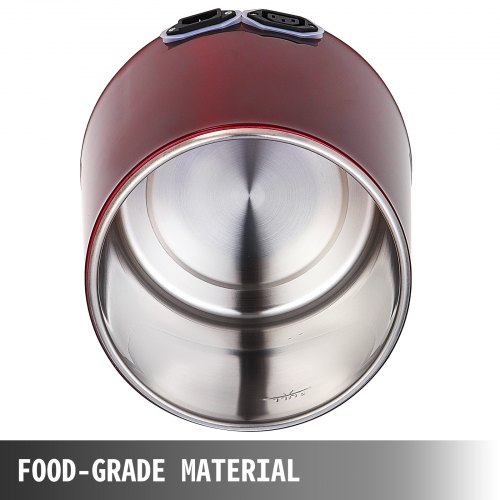 VEVOR Destilador de Agua 4L Filtro de Destilación de Agua de Acero Inoxidable 750W Destilación Casera de Color Rojo Filtro Purificador Dispensador de Agua para Hospitales Oficinas Hogares