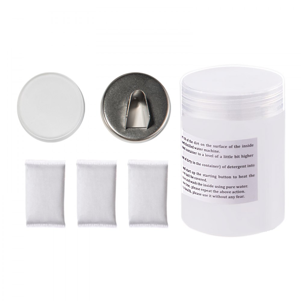 VEVOR Destilador de Agua 4 L Filtro de Destilación de Agua con Jarra de Filtro 750 W 1 L/H Destilación Filtro Purificador con Botella Recolectora Plástica Temperatura Ajustable Acero Inoxidable Blanco