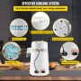 VEVOR Destilador de Agua 4 L Filtro de Destilación de Agua con Jarra de Filtro 750 W 1 L/H Destilación Filtro Purificador con Botella Recolectora Plástica Temperatura Ajustable Acero Inoxidable Blanco