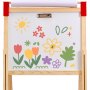 VEVOR Caballete de arte para niños, caballete de madera de doble cara 3 en 1 para niños con pizarra magnética, pizarrón y rollo de papel, tablero de dibujo ajustable con accesorios de pintura para niños y niñas