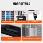 VEVOR Commercial Ice Cream Machine, 21-31 L/h Freestanding Soft Serve Ice Cream Machine with 3 Flavors, 2 x 4.3 L Stainless Steel Containers, LED Panel, Automatic Cleaning, Overnight Cooling