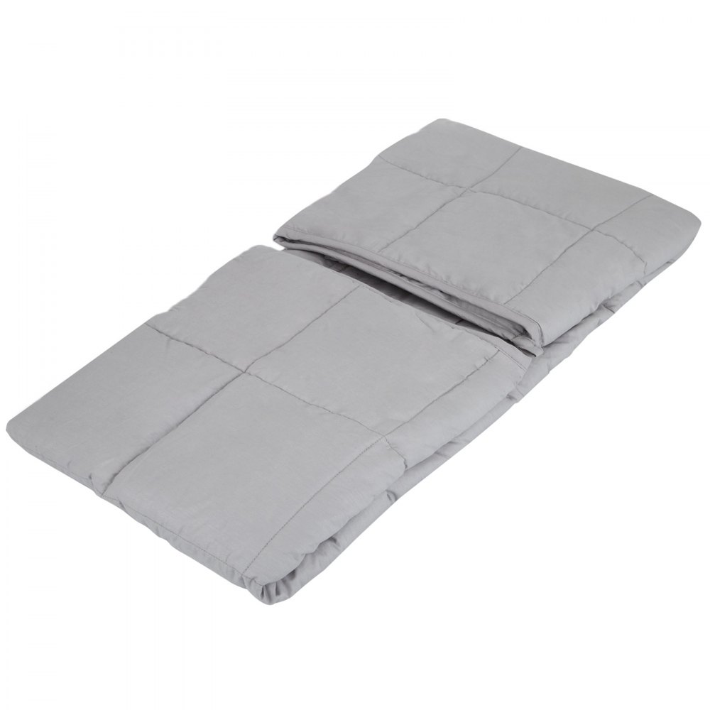 Manta De Gravedad Manta De Peso 15lbs 100% Premium Gris Claro Adultos Niños