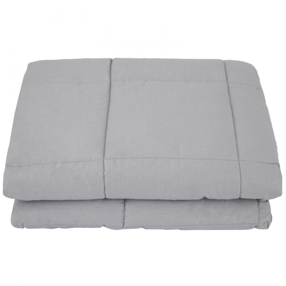 Manta De Gravedad Manta De Peso 15lbs 100% Premium Gris Claro Adultos Niños