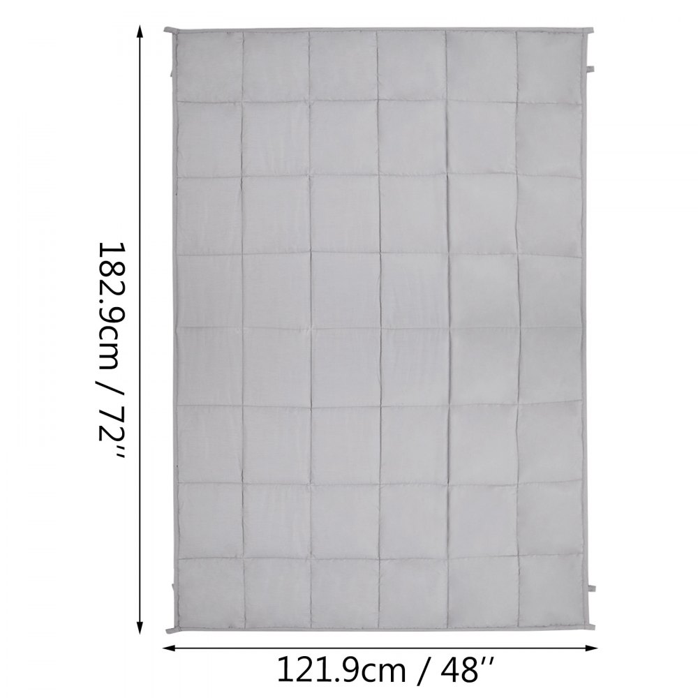 Manta De Gravedad Manta De Peso 15lbs 100% Premium Gris Claro Adultos Niños