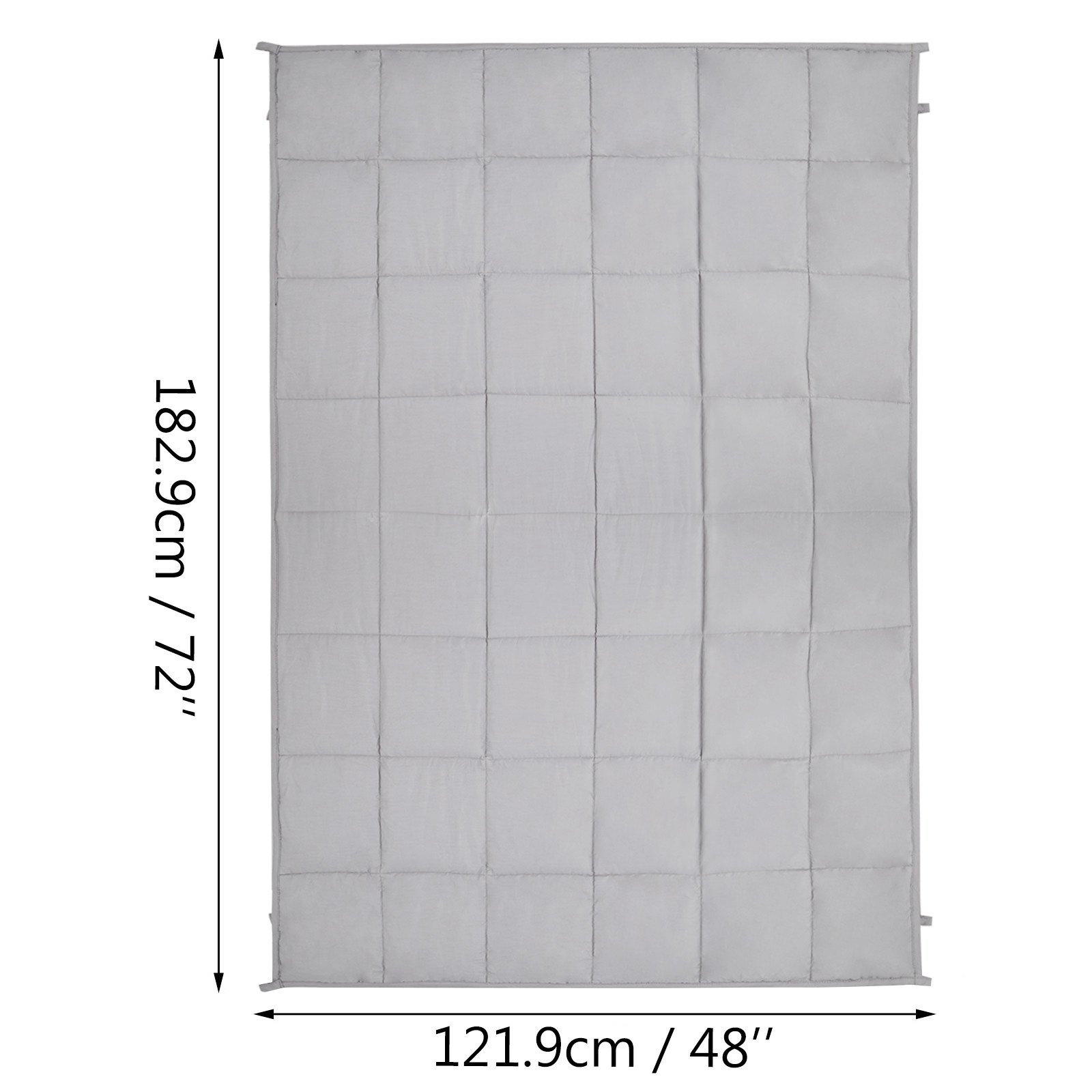 Manta De Gravedad Manta De Peso 15lbs 100% Premium Gris Claro Adultos Niños