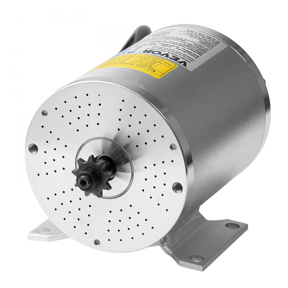 VEVOR Motor Eléctrico sin Escobillas de CC 1800 W, Motor Eléctrico para Karts 48 V y 4500 RPM, Motor Eléctrico para Motos de Cross, Scooters y Bicicletas Eléctricas, Carga 150 kg, 134 x 107 x 112 mm
