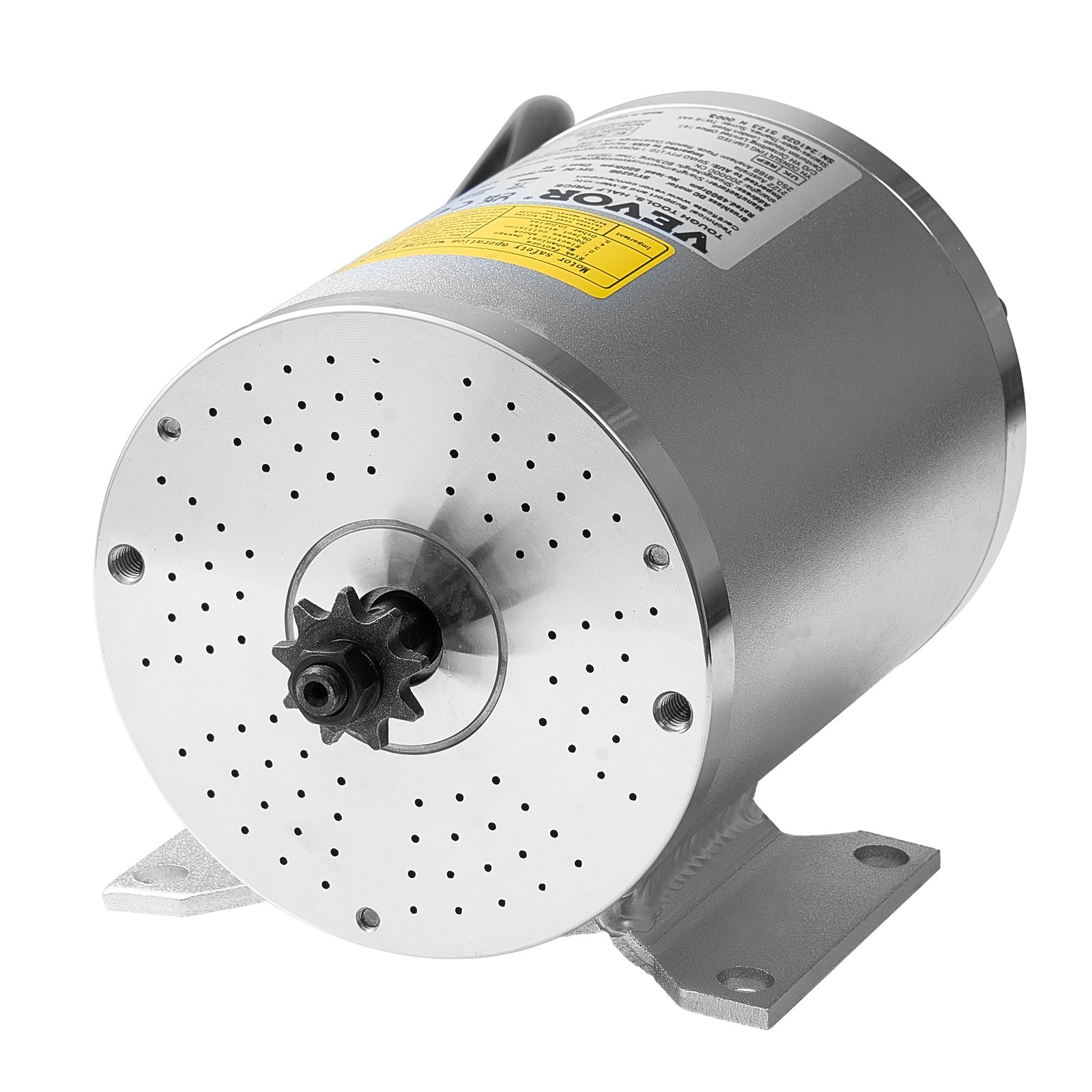 VEVOR Motor Eléctrico sin Escobillas de CC 1800 W, Motor Eléctrico para Karts 48 V y 4500 RPM, Motor Eléctrico para Motos de Cross, Scooters y Bicicletas Eléctricas, Carga 150 kg, 134 x 107 x 112 mm