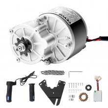 VEVOR Kit de Motor de CC Potente Eléctrico 250 W 24 V 102 x 124 x 130 mm