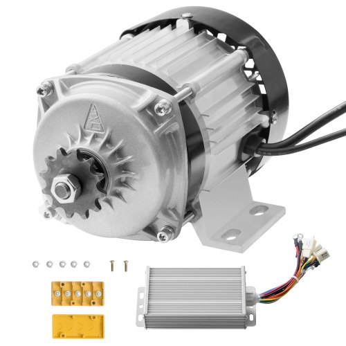 VEVOR Kit de Motor de CC sin Escobillas Eléctrico de 500 W 48 V 2700 RPM Plata