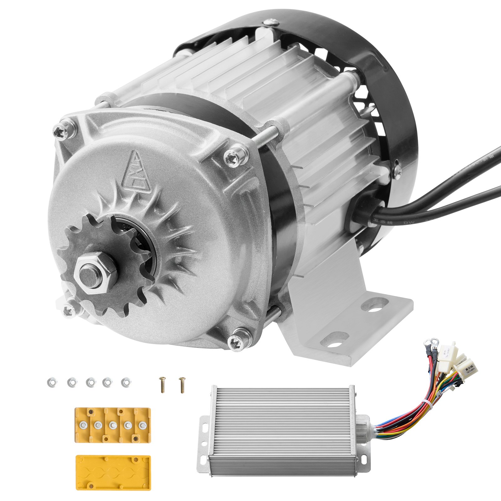 VEVOR 500W Brushless DC Electric Motor Kit, Brushless Electric Motor – 48V 2700 RPM Motor with Improved Speed Controller for Go-Karts, E-Bikes, Motorcycles, and Scooters