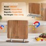 VEVOR Bloque Magnético para Cuchillos de 26 cm Tabla Magnética de Doble Cara Porta Cuchillos de Madera de Acacia Soporte Multifunción para Cuchillos, Utensilios, Herramientas de Cocina, Restaurante