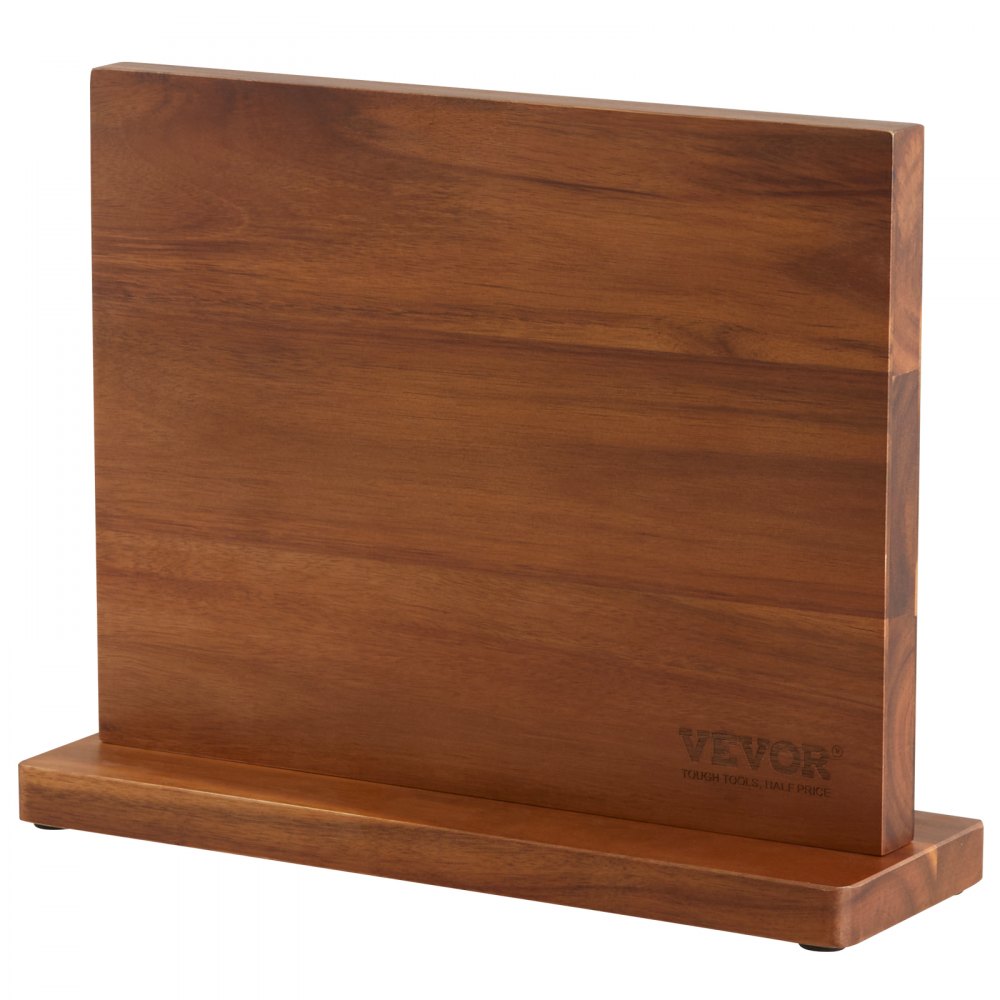 VEVOR Porta cuchillos magnético extra potente de 32 cm Porta cuchillos magnético de doble cara Bloque de cuchillos multifunción en madera de acacia estable para portacuchillos, utensilios de cocina