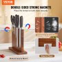 VEVOR Porta cuchillos magnético extra potente de 32 cm Porta cuchillos magnético de doble cara Bloque de cuchillos multifunción en madera de acacia estable para portacuchillos, utensilios de cocina