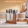 VEVOR Porta cuchillos magnético extra potente de 32 cm Porta cuchillos magnético de doble cara Bloque de cuchillos multifunción en madera de acacia estable para portacuchillos, utensilios de cocina