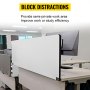 VEVOR Panel de Privacidad de Oficina Gris 152,4 x 61 x 2 cm Divisor de Escritorio Material Fibra de Poliéster Espesor de Escritorio Panel de Privacidad de Escritorio para Oficina Aula Biblioteca Hogar