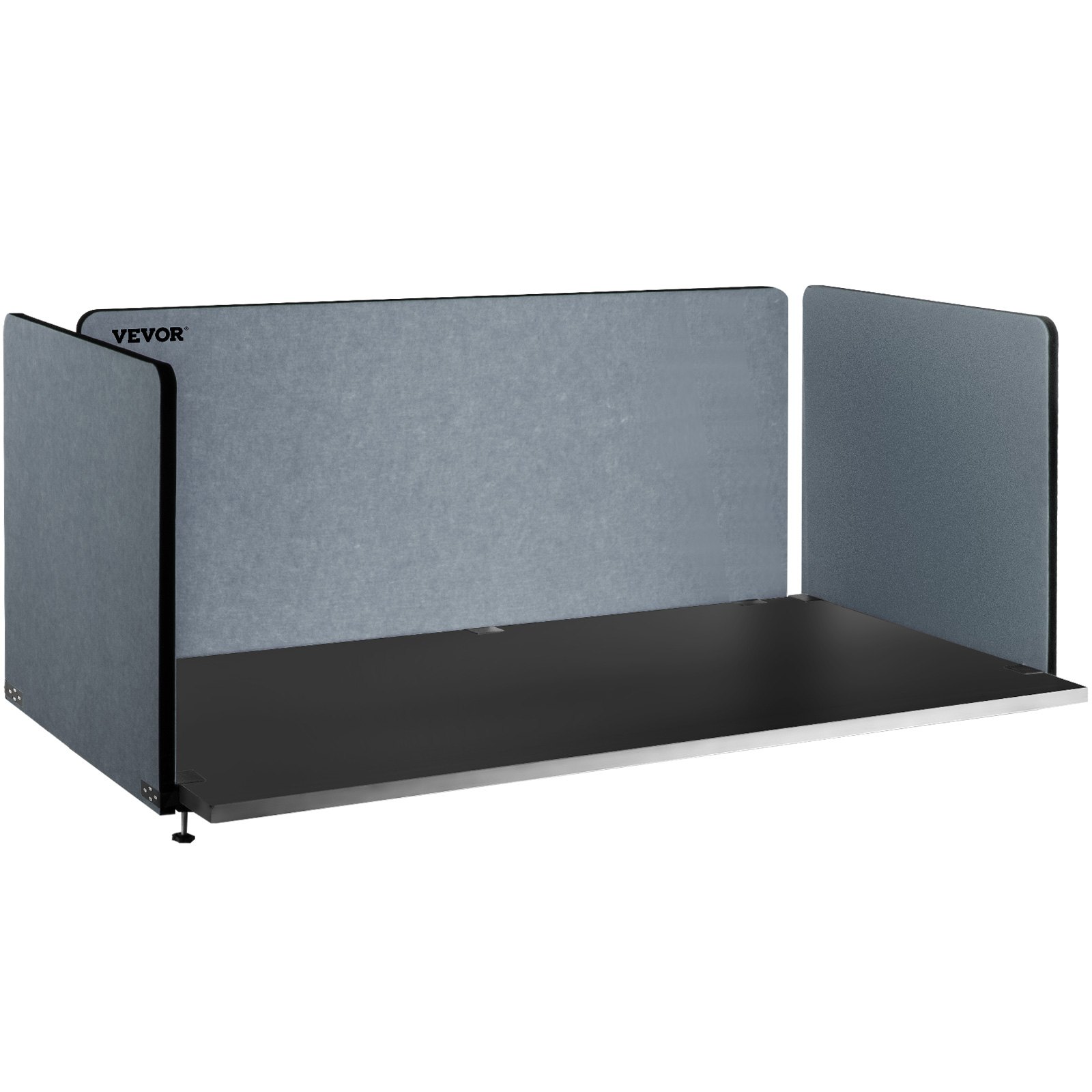 VEVOR Panel de Privacidad de Oficina Gris 152x61 cm 3 Paneles Divisor de Escritorio Espesor de Panel 20 mm Espesor de Escritorio Adecuado 10-35 mm Panel de Privacidad de Escritorio para Oficinas Aulas