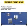 VEVOR Panel de Privacidad de Oficina Azul 152x61 cm 61x61 cm Divisor de Escritorio Espesor de Panel 20 mm Espesor de Escritorio Adecuado 10-35 mm Panel de Privacidad de Escritorio para Oficinas Aulas