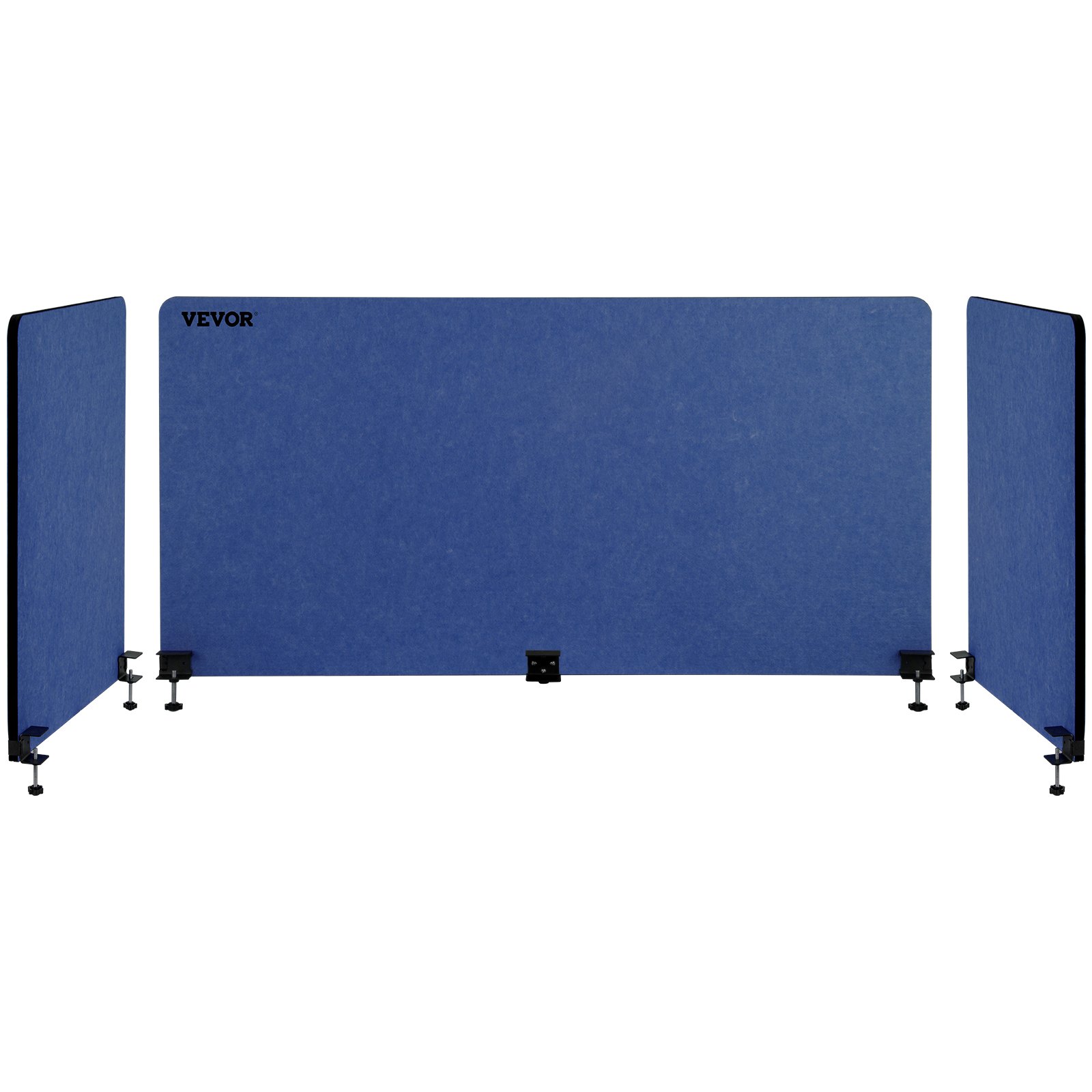 VEVOR Panel de Privacidad de Oficina Azul 152x61 cm 61x61 cm Divisor de Escritorio Espesor de Panel 20 mm Espesor de Escritorio Adecuado 10-35 mm Panel de Privacidad de Escritorio para Oficinas Aulas