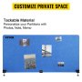 VEVOR Panel de Privacidad de Oficina Azul Marino 152x61 cm 3 Paneles Divisor de Escritorio Espesor de Panel 20 mm Espesor de Escritorio 10-35 mm Panel de Privacidad de Escritorio para Oficinas Aulas