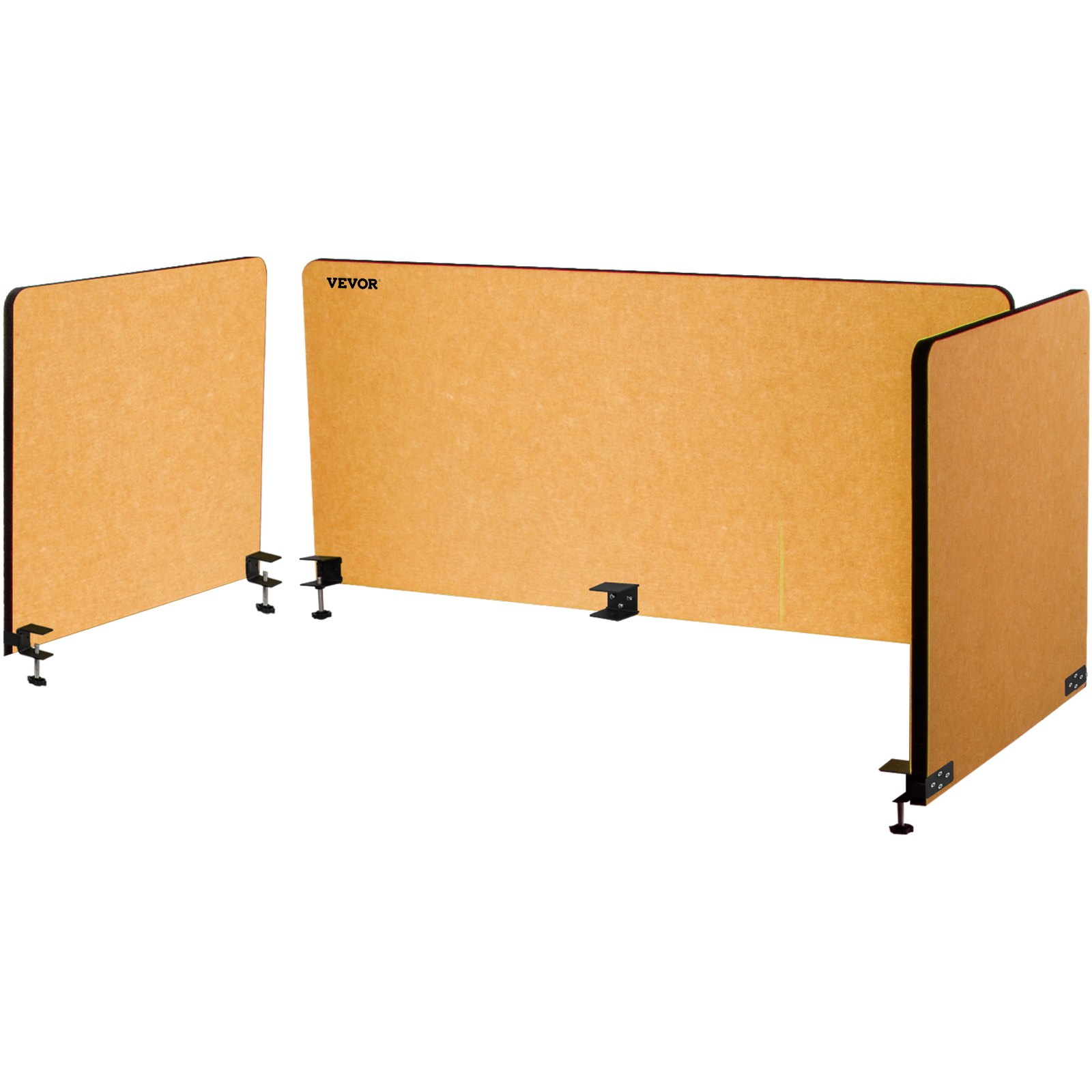 VEVOR Panel de Privacidad de Oficina Amarillo 152x61 cm 3 Paneles Divisor de Escritorio Espesor de Panel 20mm Espesor de Escritorio Adecuado 10-35mm Panel de Privacidad de Escritorio para Oficina Aula