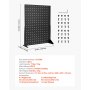VEVOR 4 PCS Expositor de Tablero Perforado de 440 x 330 x 114 mm, Organizador de Accesorios de Panel de Acero Laminado en Frío Grueso para Supermercados, Tiendas Minoristas y Joyerías, Negro