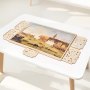 VEVOR Tablero de Rompecabezas Giratorio de 2000 Piezas con 5 Cajones y Cubierta, Sistema de Almacenamiento Organizador de Rompecabezas, 1045 x 763 x 36 mm, para el Ocio y Entretenimiento, Pino