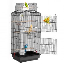 VEVOR Jaula Colgante de Metal de 45,7 x 35,5 x 92,5 cm para Pájaros, Negro