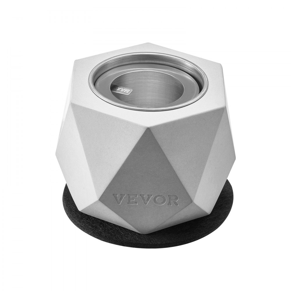 VEVOR Brasero de Mesa para Chimenea, de Hormigón, para Decoración Interiores y Exteriores, Quemador Portátil de Alcohol Isopropílico, para Patio, Balcón, con Extintor, Gris Claro, 125 x 117 x 105 mm