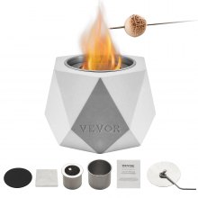 VEVOR Brasero de Mesa con Forma de Cuenco Chimenea Hormigón 125 x 117 x 105 mm