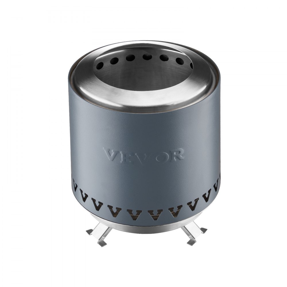 VEVOR Brasero de Mesa de Acero Inoxidable para Interior y Exterior, Quemador Portátil de Alcohol Isopropílico, para Hacer Smores, para Acampar, Patio, con Bolsa Almacenamiento, Azul, Φ 150 x 205 mm