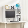VEVOR Estantería de Escritorio de Madera 94,5x24,1x73,4 cm Organizador de Almacenamiento de Escritorio 2 Niveles con Almohadillas Antideslizantes para los Pies para Oficina, Hogar, Dormitorio, Blanco