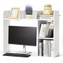 VEVOR Estantería de Escritorio de Madera 94,5x24,1x73,4 cm Organizador de Almacenamiento de Escritorio 2 Niveles con Almohadillas Antideslizantes para los Pies para Oficina, Hogar, Dormitorio, Blanco