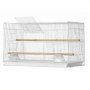 VEVOR Jaula para pájaros de 760 x 460 x 455 mm, Jaula para Periquitos Pequeños con 2 Perchas y 2 Tazas de Alimentación, Jaula para Pájaros de Metal Resistente para Loros, Canarios, Agapornis, Blanco