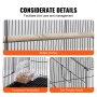 VEVOR Jaula de Vuelo para Pájaros 76 x 46 x 45,5 cm Jaula para Pájaros de Metal con Manija Lateral Puerta Segura Portátil Bandeja Desmontable Perchas Comederos para Pájaros Pequeños Cacatúas Loros