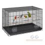VEVOR Jaula de Vuelo para Pájaros 76 x 46 x 45,5 cm Jaula para Pájaros de Metal con Manija Lateral Puerta Segura Portátil Bandeja Desmontable Perchas Comederos para Pájaros Pequeños Cacatúas Loros
