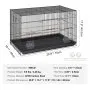 VEVOR Jaula de Vuelo para Pájaros 76 x 46 x 45,5 cm Jaula para Pájaros de Metal con Manija Lateral Puerta Segura Portátil Bandeja Desmontable Perchas Comederos para Pájaros Pequeños Cacatúas Loros