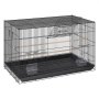 VEVOR Jaula de Vuelo para Pájaros 76 x 46 x 45,5 cm Jaula para Pájaros de Metal con Manija Lateral Puerta Segura Portátil Bandeja Desmontable Perchas Comederos para Pájaros Pequeños Cacatúas Loros