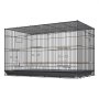 VEVOR Jaula de Vuelo para Pájaros 76 x 46 x 45,5 cm Jaula para Pájaros de Metal con Manija Lateral Puerta Segura Portátil Bandeja Desmontable Perchas Comederos para Pájaros Pequeños Cacatúas Loros