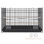 VEVOR Jaula de Vuelo para Pájaros 76 x 46 x 45,5 cm Jaula para Pájaros de Metal con Manija Lateral Puerta Segura Portátil Bandeja Desmontable Perchas Comederos para Pájaros Pequeños Cacatúas Loros
