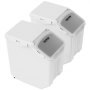 VEVOR Mothproof Storage Containers Kitchen Storage Boxes 15 L x 2, Visible PP Storage Containers with Lids and Wheels, Airtight Containers for Rice, Flour, Sugar, Pulses, Nuts, Pet Food