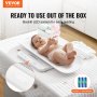 VEVOR Báscula Digital Inteligente para Bebés con Bluetooth 605 x 325 x 75 mm