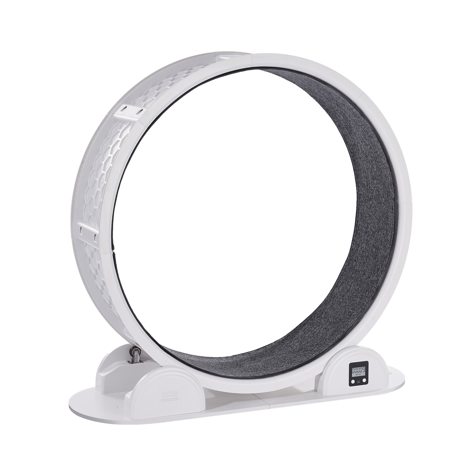 VEVOR Cat Exercise Wheel, 115x39.5x109cm, Cat Exercise Wheel with Brake & Carpeted Running Track, Cat Treadmill for House Cats under 13.6 kg, Cat Trainer for Pet Health & Fitness