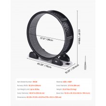 VEVOR Rueda de Ejercicio para Gatos con Podómetro 1150 x 395 x 1090 mm, Negro