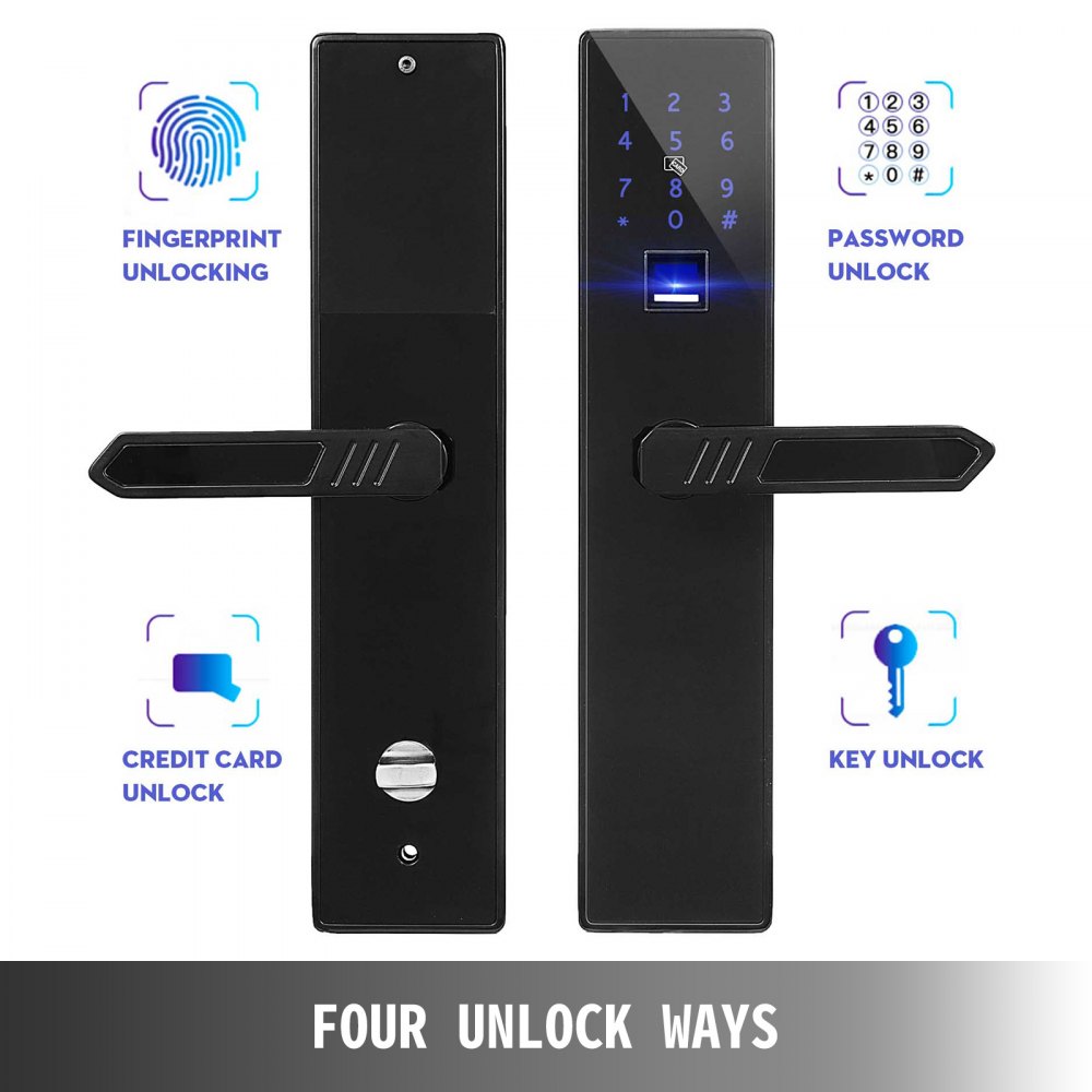 Cerradura Electrónica Inteligente 4 Vías Pantalla De Huellas Puerta De Seguridad